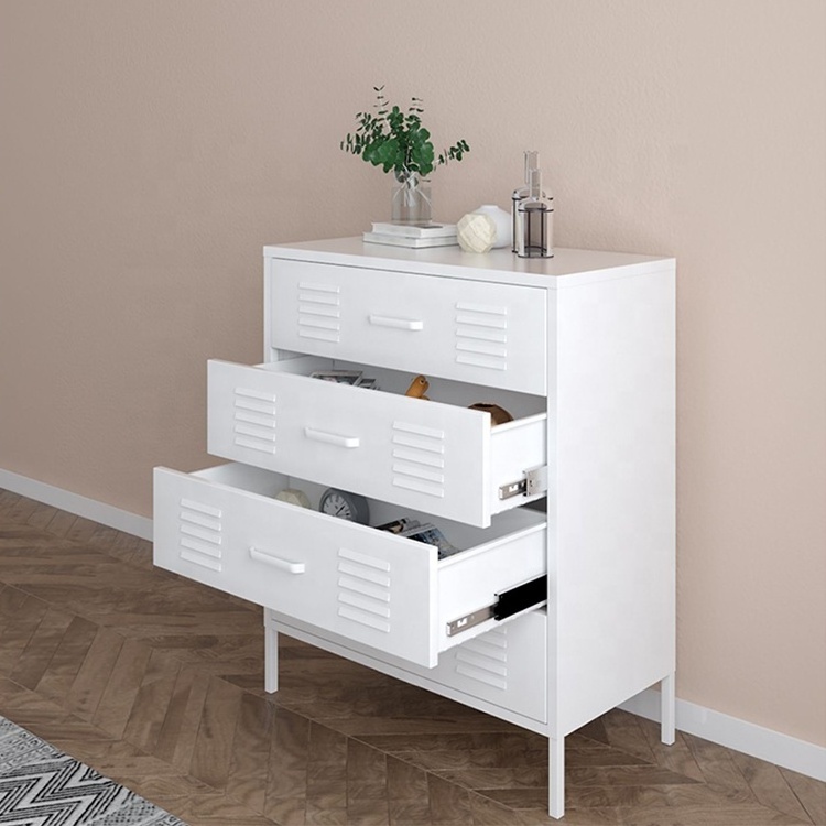 Home Furniture Storage 4 Drawer Chest Cabinet Bedroom Dresser Metal Storage Cabinet Designs For Living Room