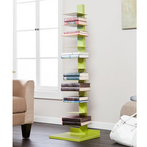 Invisible Furniture Tall Book Tower Spine Vertical Bookshelf Short Long Bookcase with Shelves