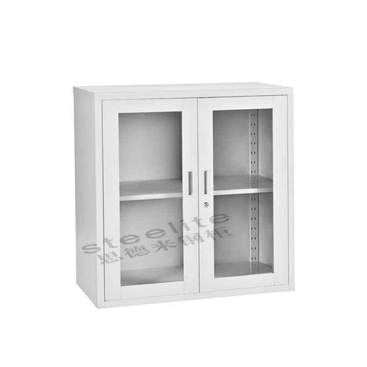 european style half height storage white cabinet with glass doors/wall mounted living room corner glass cabinet showcase designs