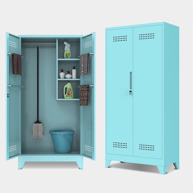 Factory Furniture Supplies Model Sundries Cleaning Tools Storage Closet Bathroom Broom Storage Cabinet Locker