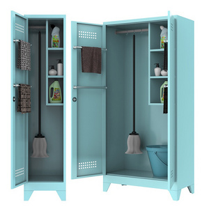 Hot Sale Double Door Cleaning Cabinet Broom Tools Storage Cabinet Cleaning Supplies Storage Cabinets