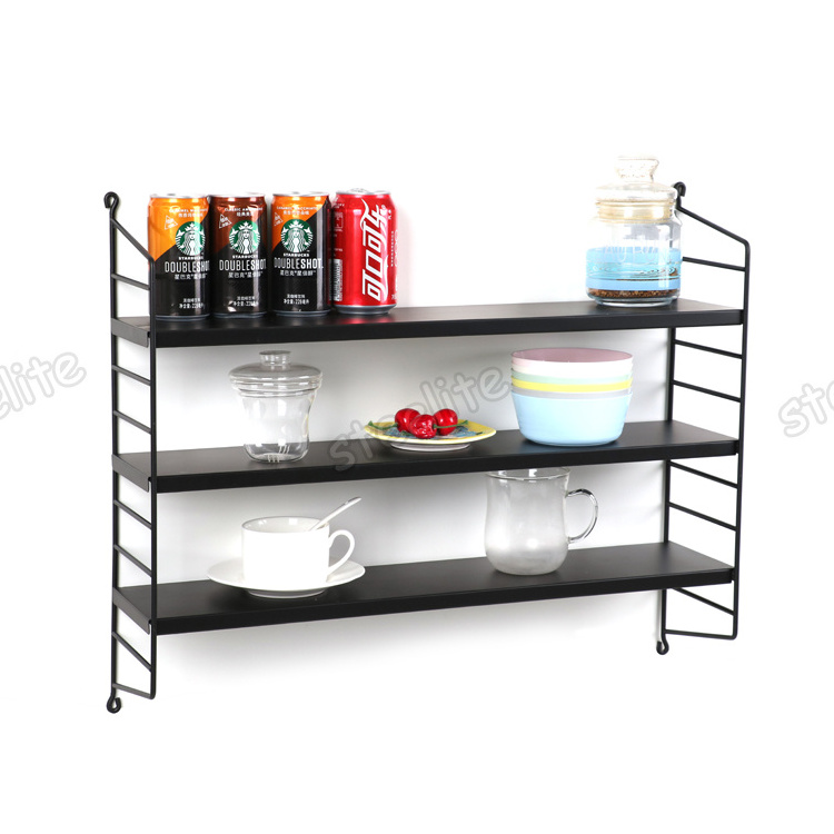 Wall Shelf Modern White Floating Shelves Kitchen Bathroom 3 Tier Mounted Shelving