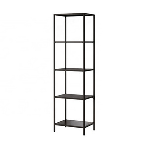 Metal Steel 4-Tier Single Row Cube Bookcase Book Shelf For Living Room Furniture