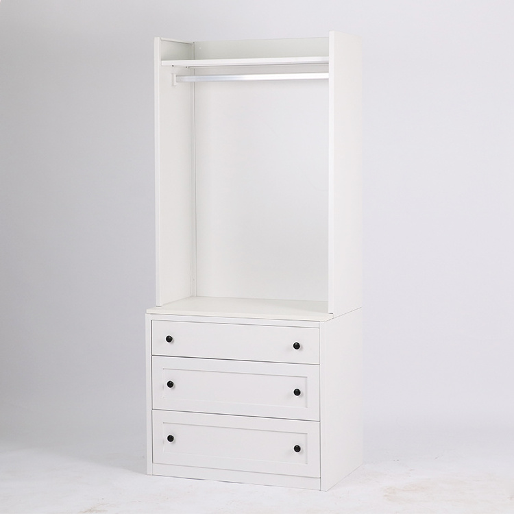 two door clothes cabinet steel drawers chest cabinet White bedroom cheap wardrobe closet for sale