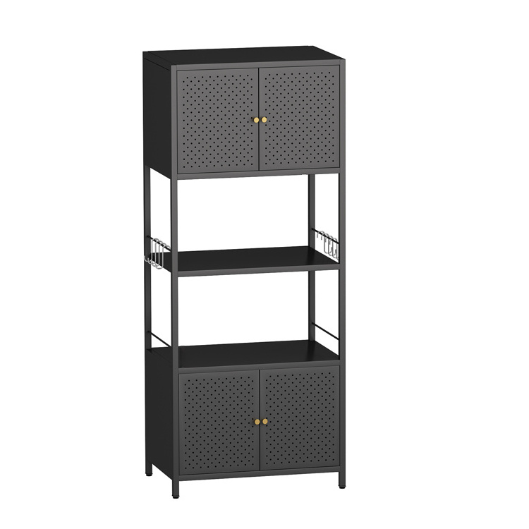 Home furniture metal steel kitchen Microwave oven storage shelf rack cabinet designs for small space kitchens