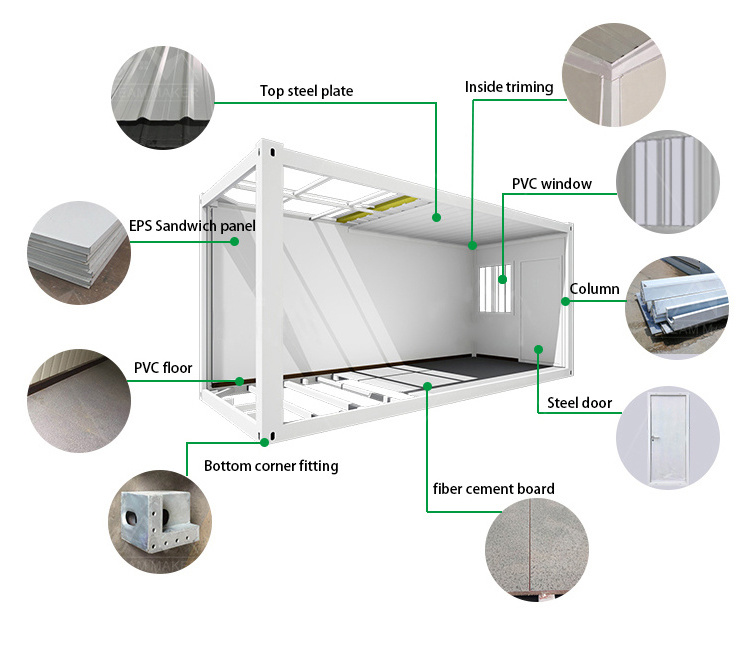 Modernization Flat Pack Cubby House Steel Structure Detachable 20Ft Container Build