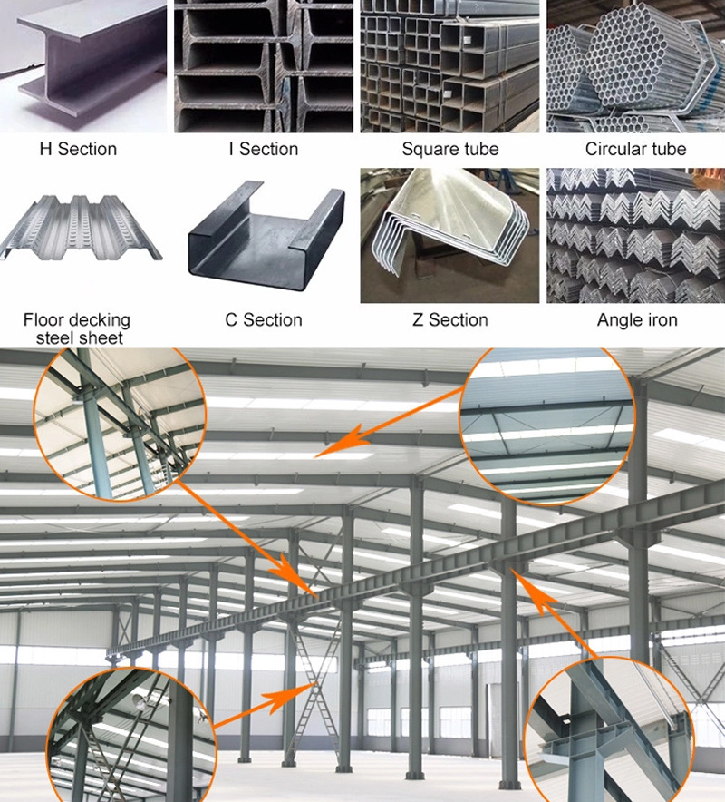 Low cost prefabricated metal construction building materials for sale