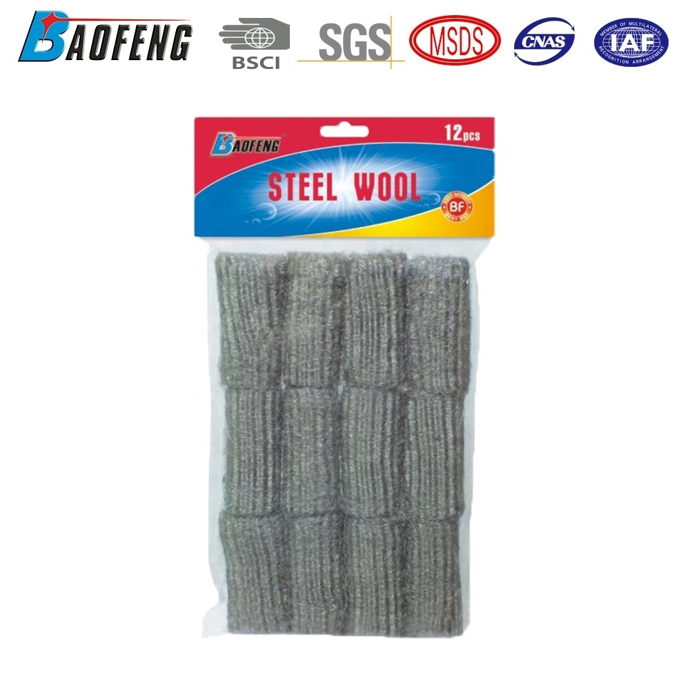 Hot Sale Stainless Steel Wool Scouring Pads For Kitchenware