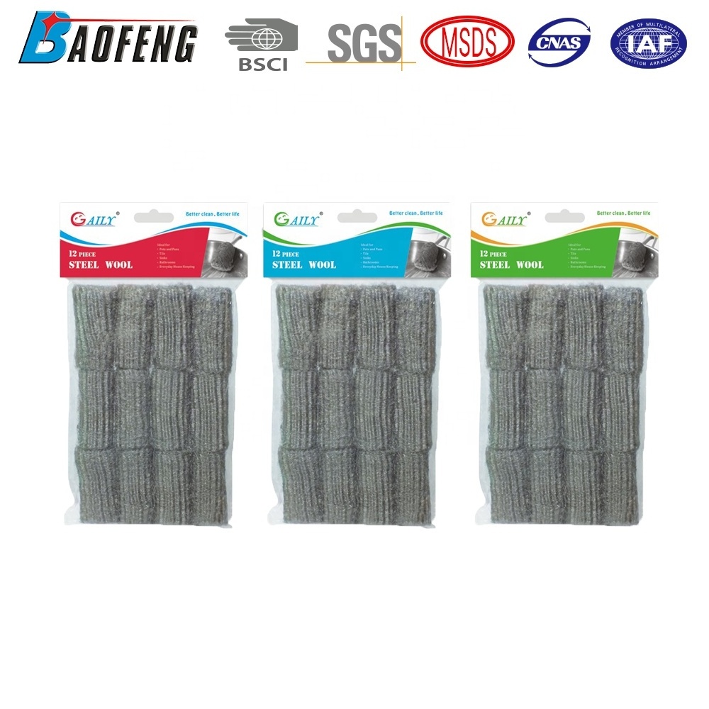 Hot Sale Stainless Steel Wool Scouring Pads For Kitchenware