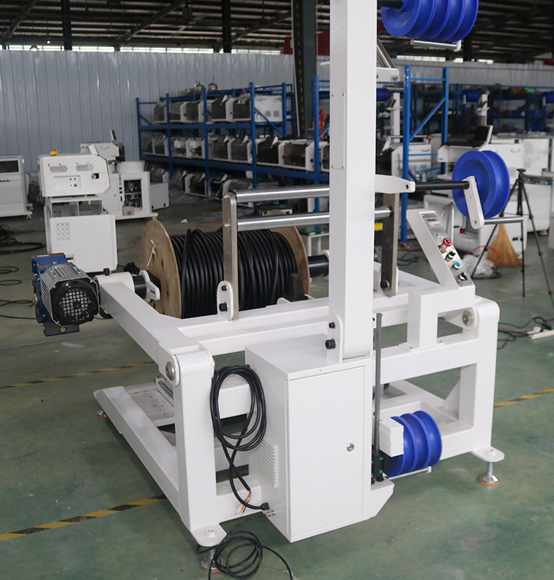 Cable Equipment manufacturer Automatic Cable Take Up Machine Rewinding Machine Wire Prefeeder Machine For Stripping Mahine