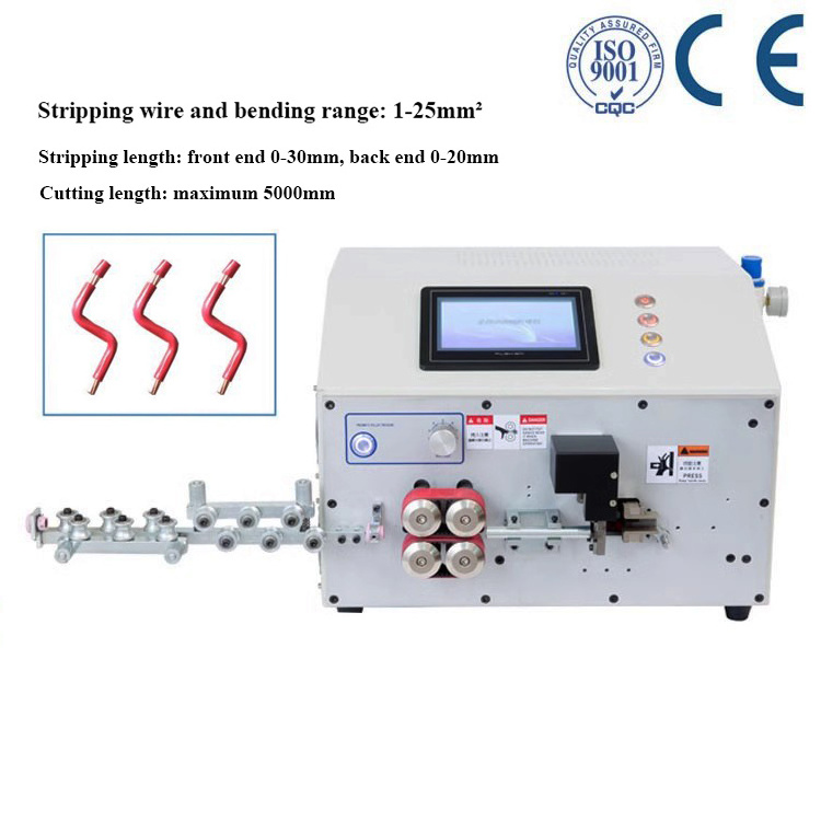 0.1-25mm2 automatic cable stripping cutting and bending machine thick wire stripper machine