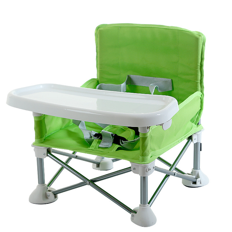 Portable Outdoor Camping Kids Camping Folding Baby Dining Feeding Chair Baby Booster Seat With Tray