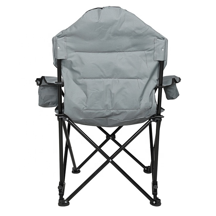 Deluxe Arm Chair with Cooler Bag Lightweight Folding Lounge Camping Chair