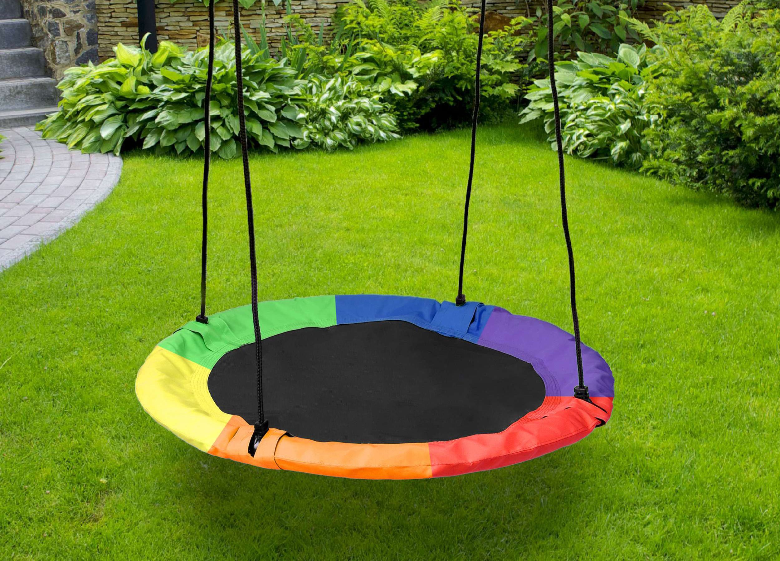 Outdoor Children Kids Round Nest Swing  Flying Saucer Tree Nest Swing Adult Garden Swing