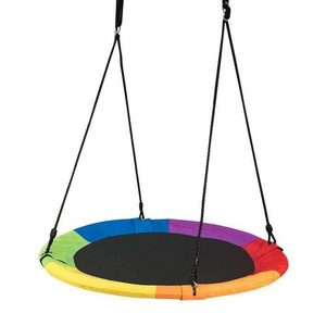 Gymbopro Garden Patio Children Chair Round Circle Hanging Swing Kids Swing Set Outdoor