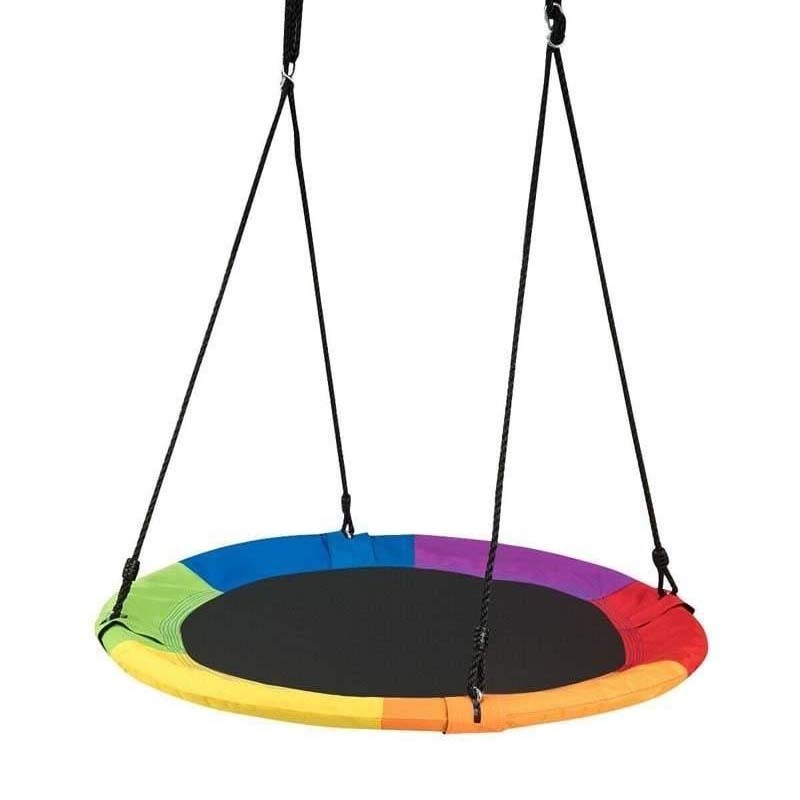 Gymbopro Outdoor Garden Children Kids Round Hanging Chair Patio Swing For Adults