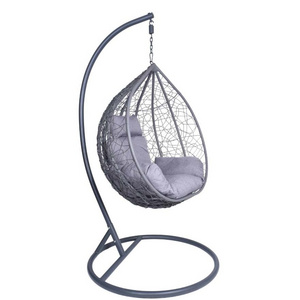 High Quality Swing Egg Swing Chair Hanging Rattan With Stand Indoor Outdoor Chair With Aluminum Frame 350 Lbs Capacity