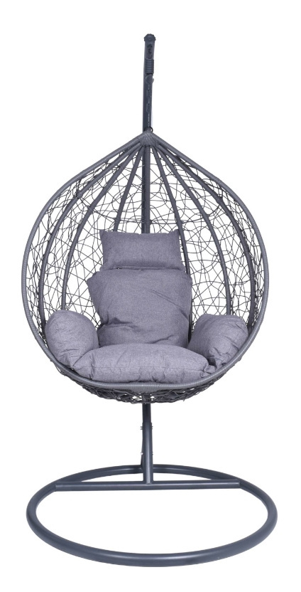 High Quality Swing Egg Swing Chair Hanging Rattan With Stand Indoor Outdoor Chair With Aluminum Frame 350 Lbs Capacity