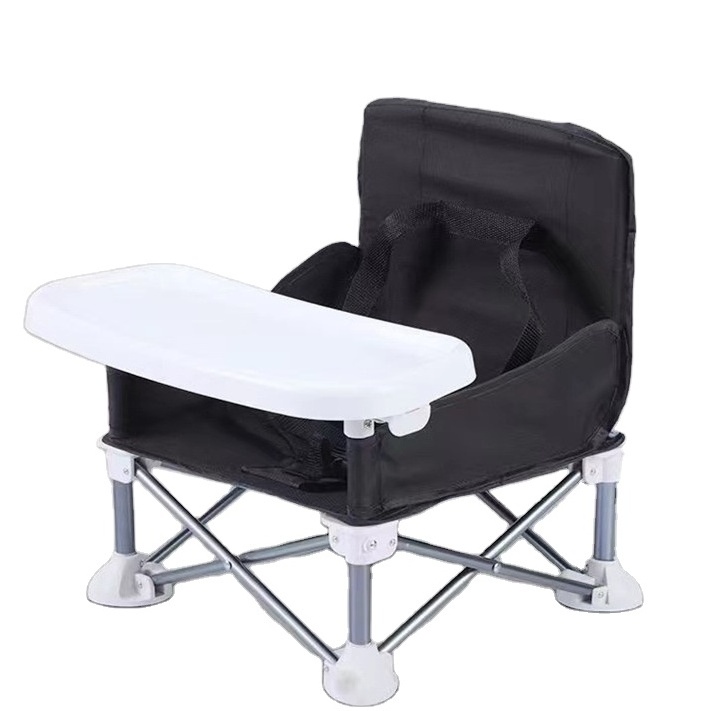 Portable Outdoor Camping Kids Camping Folding Baby Dining Feeding Chair Baby Booster Seat With Tray