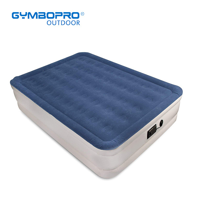 Flocked Air Three Layers' High Raised Mattress Bed Inflatable Single Twin Queen Size Airbed