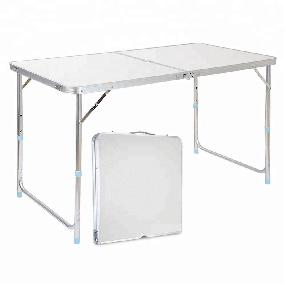 Super Hot Sale Wholesale Portable 120CM 4ft Folding Table with Umbrella Hole Outdoor Picnic Camping Table