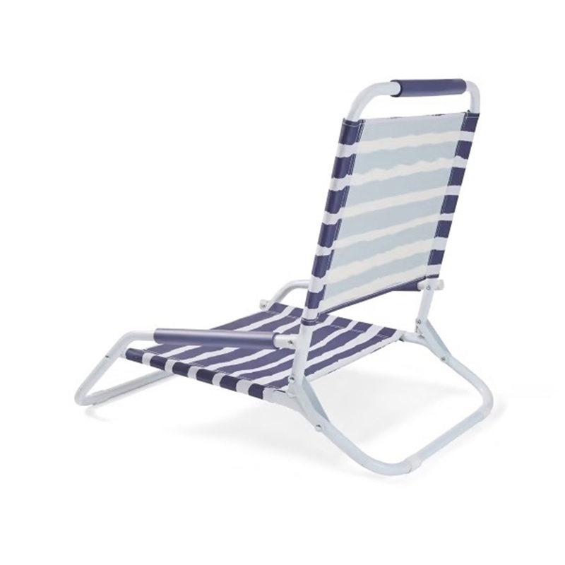 Wholesale Portable Folding Steel Beach Lounge Chair Stripes Backpack Beach Chair