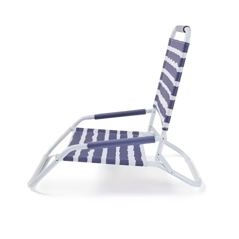 Wholesale Portable Folding Steel Beach Lounge Chair Stripes Backpack Beach Chair