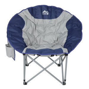 Customized Moon Chair Camping Padded Comfy Foldable Metal Cozy Indoor Saucer Chair