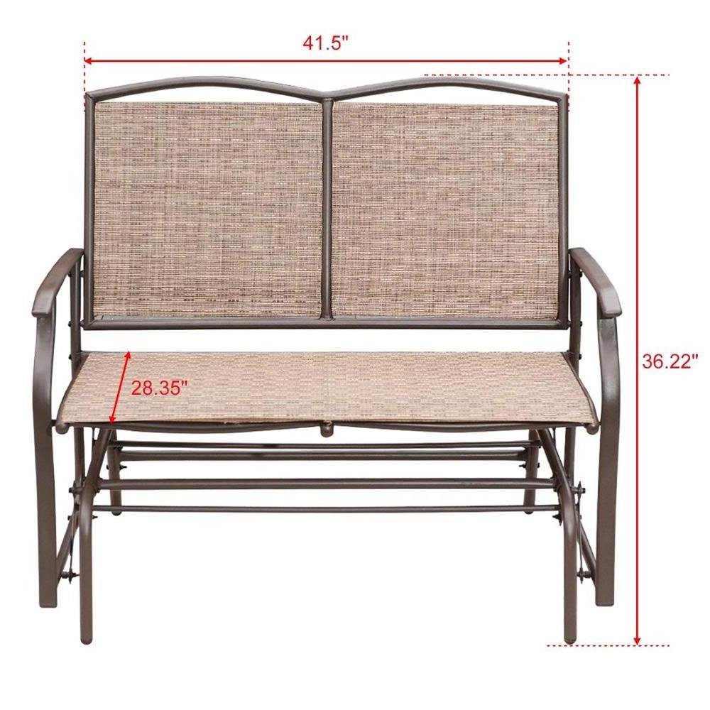 Rocking Loveseats, Gliders Style for Two Person with Rattan Wicker