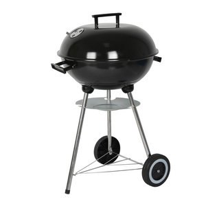 17 Inches Black Enamel Round Charcoal Grill Barbecue Kettle Bbq Grills Outdoor