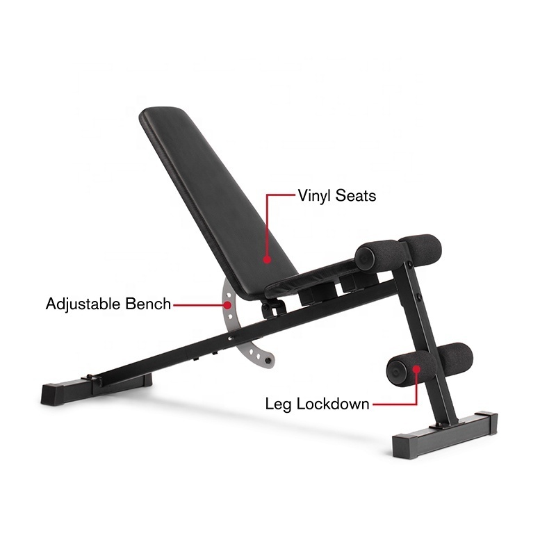 Gym Home Use  Universal Strength Training 410 lb Weight Limit Adjustable Slant Bench