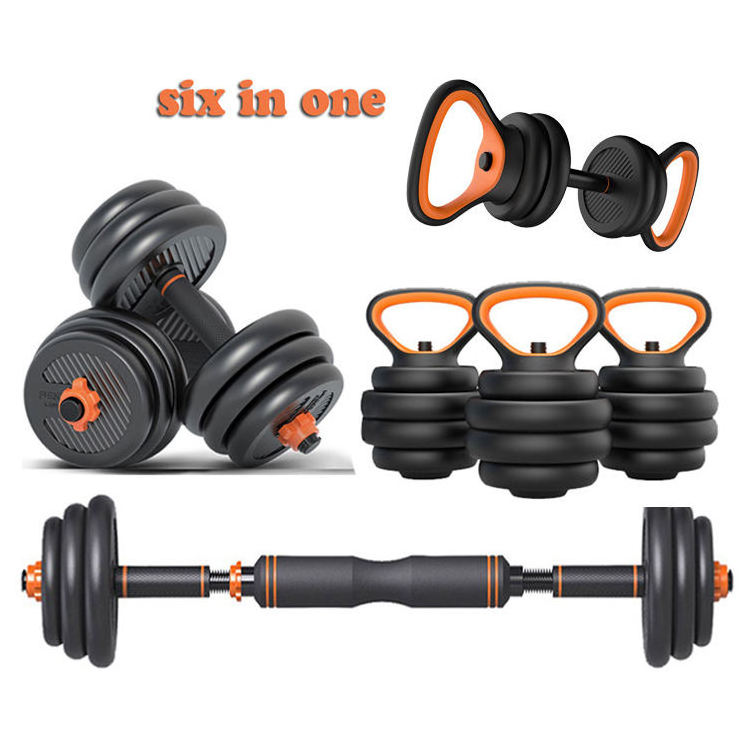 Factory Supply Custom Logo Cement Fitness Equipment Multi-function Barbell Set Kettlebell Adjustable Dumbbell Set