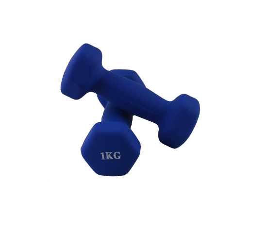 High Quality Gym Fitness 1kg 2kg 3kg 4kg Customized Weights Neoprene Coated Pvc Dumbbells Set With Rack