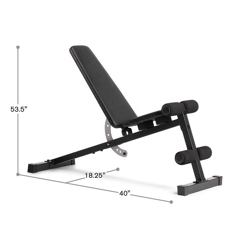 Gym Home Use  Universal Strength Training 410 lb Weight Limit Adjustable Slant Bench