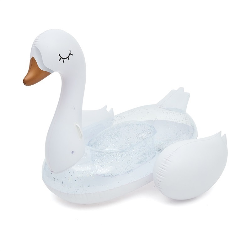 Heavy Duty Vinyl Inflatable Jumbo White Swan Pool Float Durable Pvc Blow Up Swan Inner Tube Swim Ring