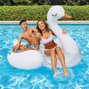 Heavy Duty Vinyl Inflatable Jumbo White Swan Pool Float Durable Pvc Blow Up Swan Inner Tube Swim Ring