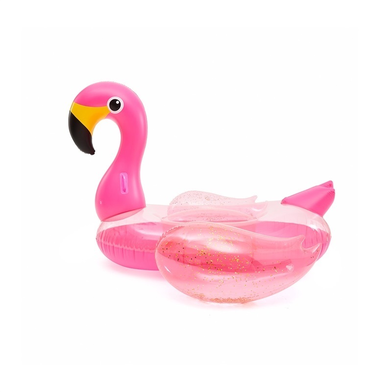 Heavy Duty Vinyl Jumbo Inflatable Flamingo Ride-on Pool Float Durable Plastic Blow Up Water Lounge Island Mattress Toys