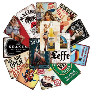 Custom Metal Signs Decor Wall Bar Crafts Old Printing Retro Vintage Metal Tin Signs