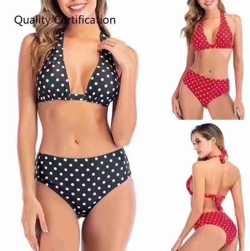 American TIE-FRONT Boho Swim Brief String Bikini Swim Jammer Vintage Beach Women Tankinis Cross Back Classic Sexy Swimming Suits