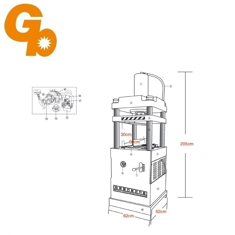 Hydraulic Stone Cutting Machine Granite Marble Splitter for sale