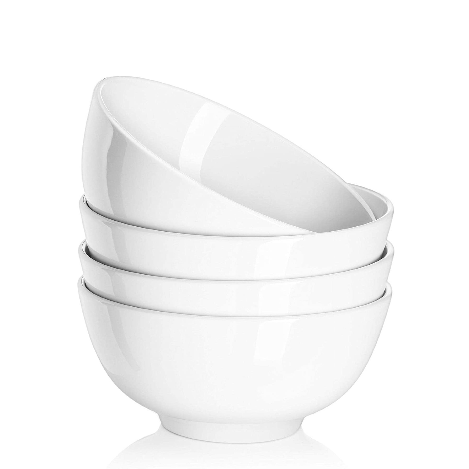 High quality custom size porcelain noodle ceramic bowl white ceramic rice bowl thick ceramic ramen bowl