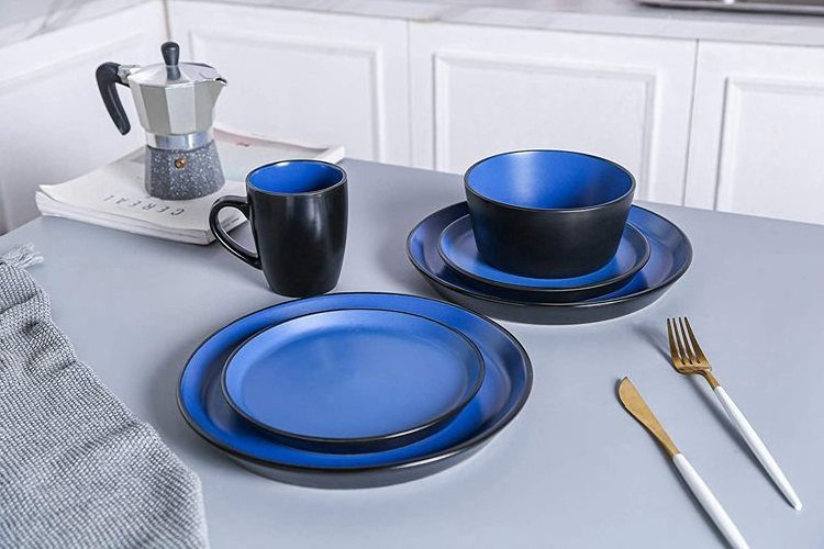 Western Style Luxury 16 / 24 pcs dinner set double color dinnerware ceramic dinnerware made in china