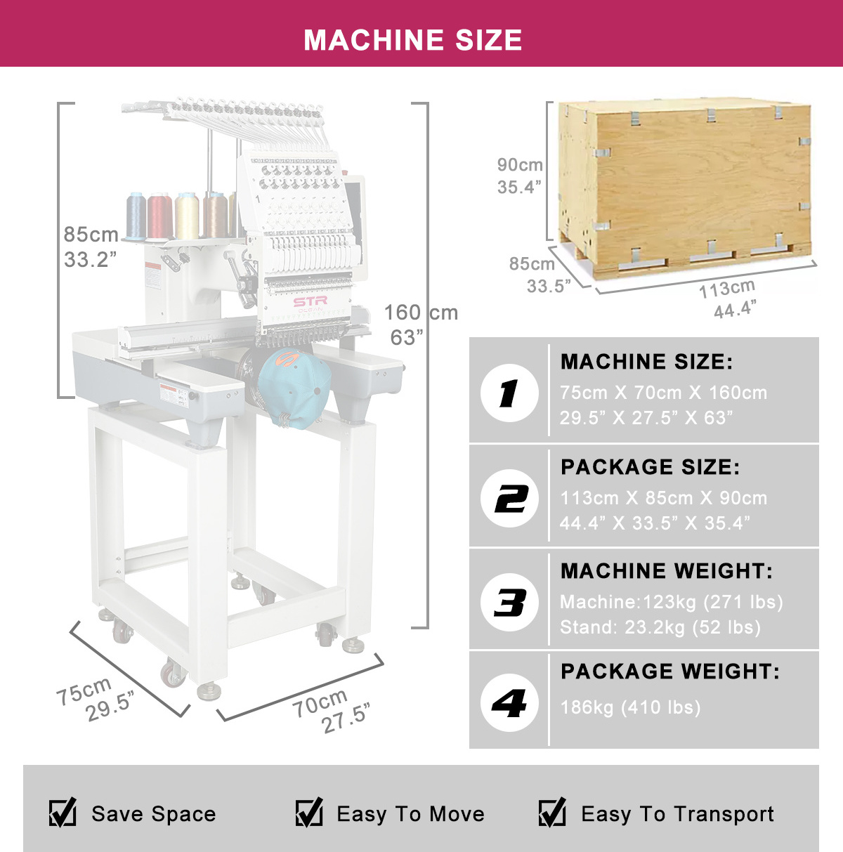 STR OCEAN Designer Series factory 9/12/15 Needles multi needles one Head Computerized Embroidery Machine for Sale