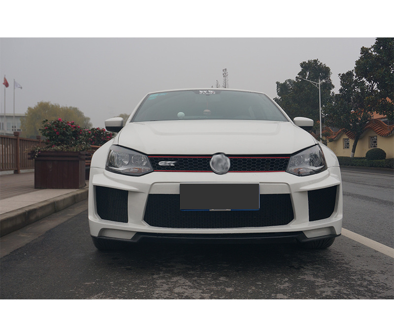 Carbon fiber front rear bumper set wide bodykit Rear Diffuser side skirts Wing spoiler for VW POLO GTI body kit