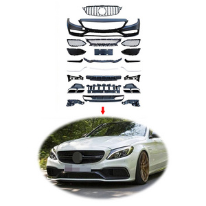 Upgrade to C180 C200 C260 C300 Facelift w205 Bodykit grille bumper set for mercedes benz c class W205 C63 W204 AMG body kit