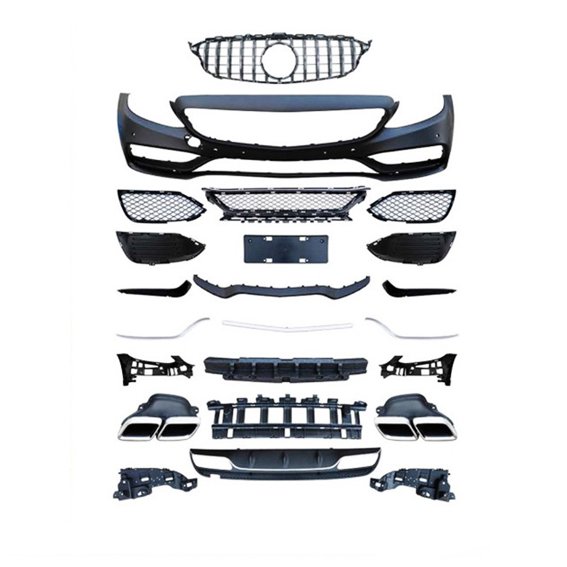 Upgrade to C180 C200 C260 C300 Facelift w205 Bodykit grille bumper set for mercedes benz c class W205 C63 W204 AMG body kit