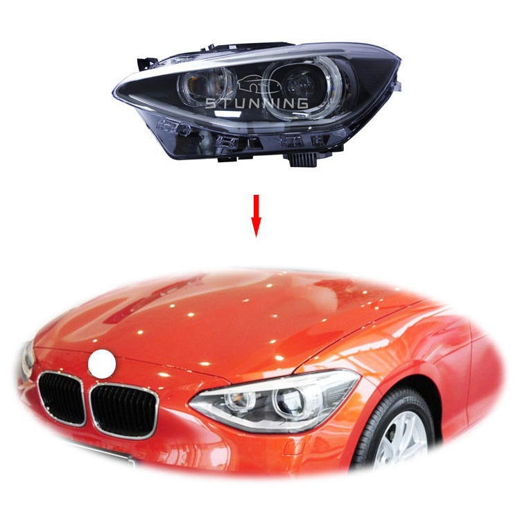 Plug and play LED DRL Hella 5 dual optical lens HID xenon headlight assembly for BMW 1 series F20 2012-2015 head light head lamp