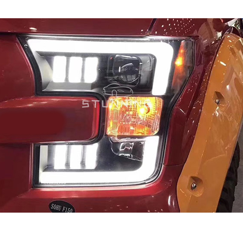 Upgrade LED headlight headlamp assembly for pick up Ford F150 F 150 F-150 V1 2015-2017 head light head lamp