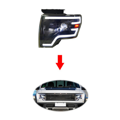 Upgrade LED headlamp headlight for Ford Raptor F150 2008-2014 Projector Lens head light head lamp assembly