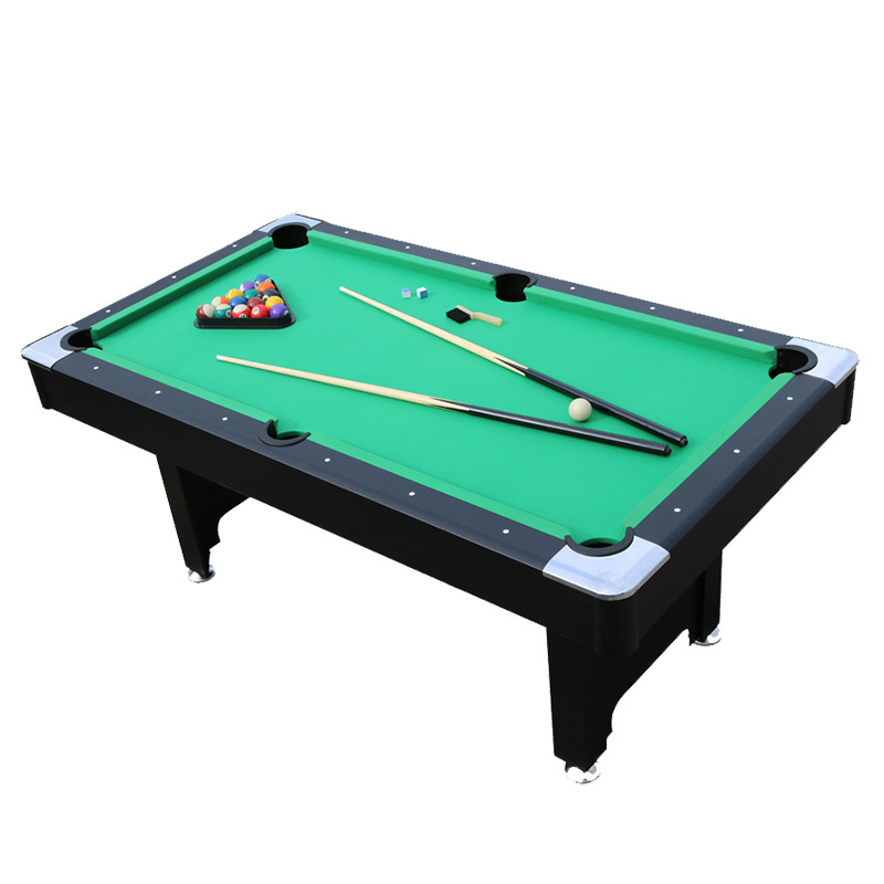 Wholesale 6-Foot Indoor Mini Sports Pool Table with Full Accessories Unisex MDF Cushion Wool Material Net Pocket Cues Included